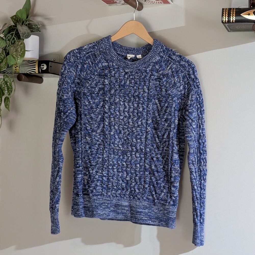 GAP | Blue Cotton Cable Knit Sweater | Women's Size M
